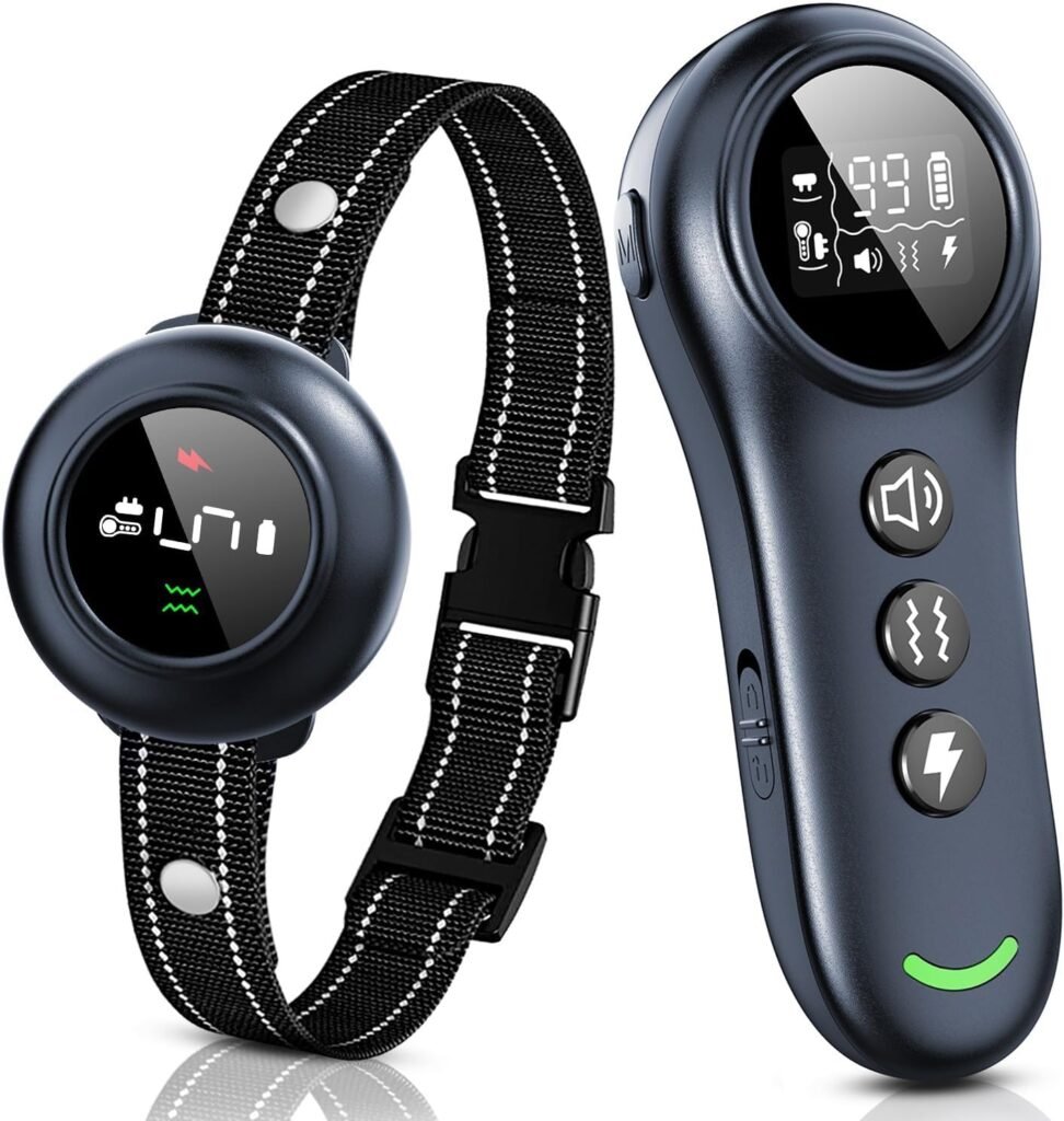 2-in-1 Dog Shock Collar Dog Bark Collar - Smart Anti Barking Dog Training Collar with Adjustable Sensitivity 3300FT Remote for All Breeds IP67 Waterproof E-Collar 2-in-1 Dog Shock Collar Dog Bark Collar - Smart Anti Barking Dog Training Collar with Adjustable Sensitivity 3300FT Remote for All Breeds IP67 Waterproof E-Collar