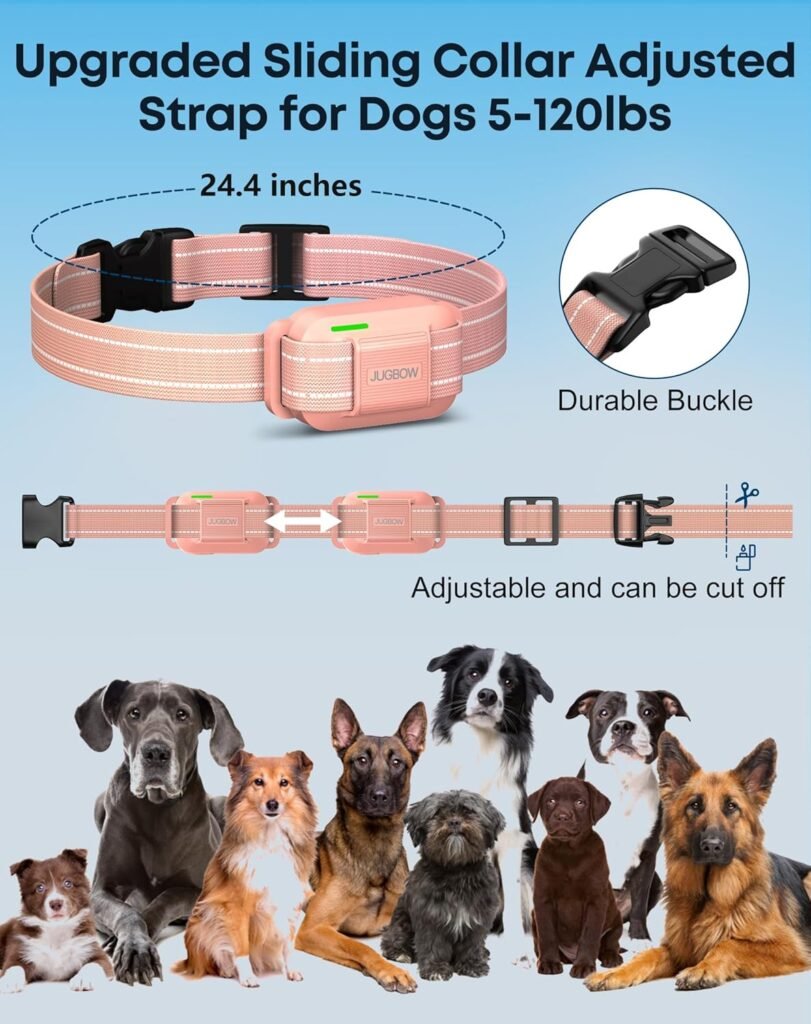 Dog Shock Collar - 4200FT Dog Training Collar with Remote for 5-120lbs Small Medium Large Dogs, IPX8 Waterproof E Collar with Training Modes, Security Lock, Rechargeable Shock Collar Pink