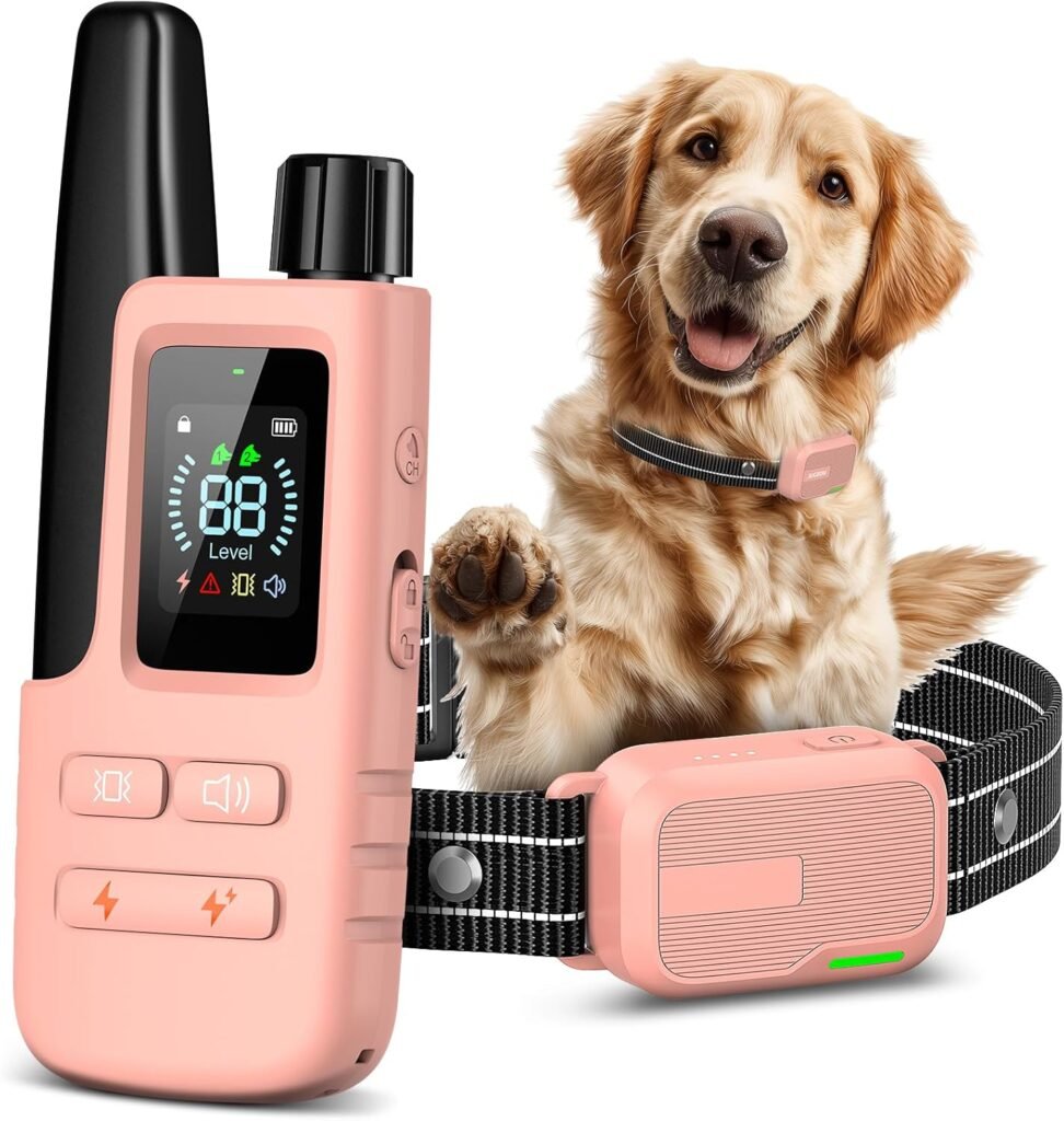 Dog Shock Collar - 4500FT Dog Training Collar with Remote, IPX8 Waterproof Electric Dog Collar with Training Modes, Rechargeable eCollar for Small Medium Large Dogs 10-120lbs(NBU)