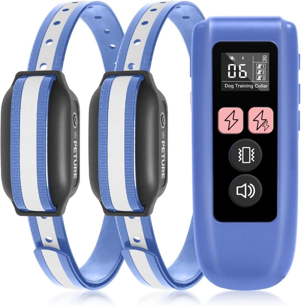 Dog Shock Collar Dogs (10-120lbs) - 3300Ft Dog Training Collar with Beep, Vibration  Shock, IPX7 Waterproof Rechargeable Dog Shock Collars for Small Medium Large Dogs, Security Lock, Purple
