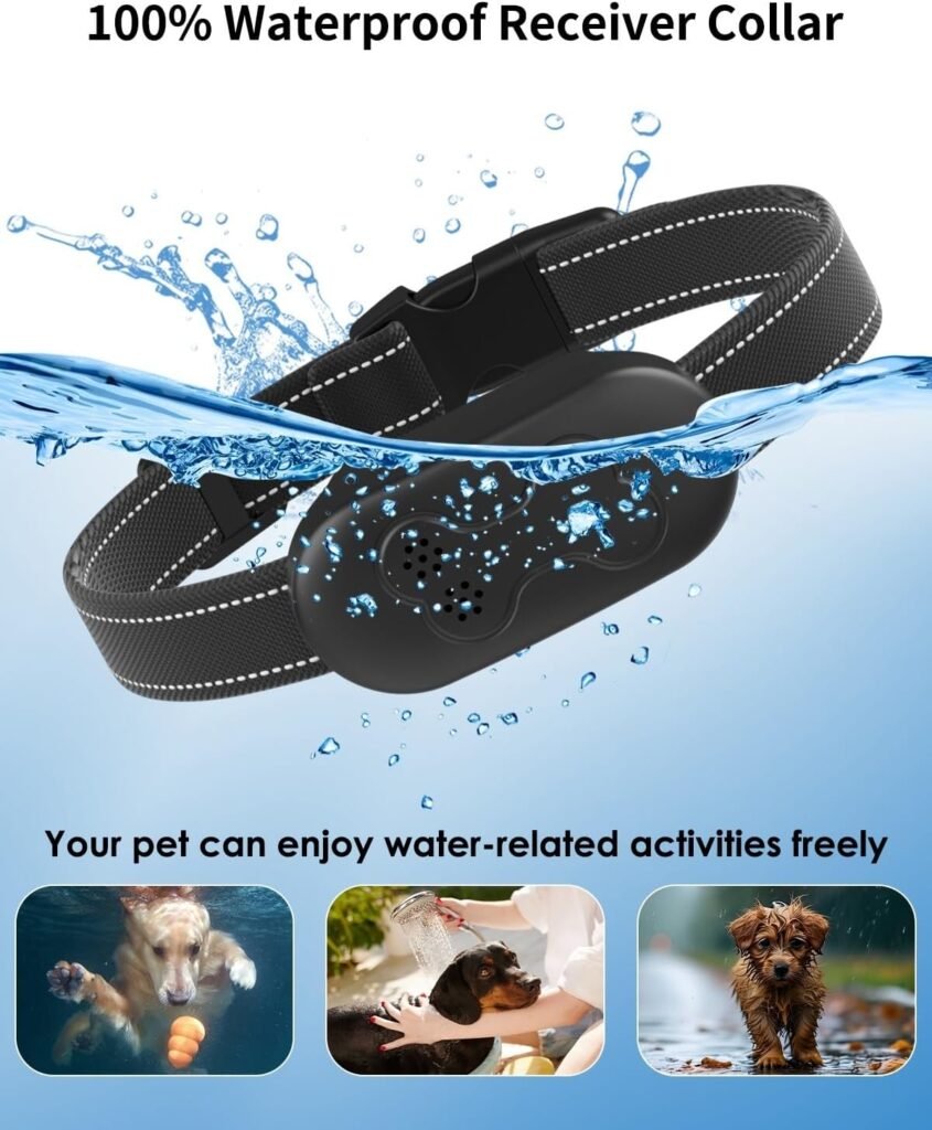 Dog Shock Collar with Remote Control for Dogs 10–120lbs, IPX7 Waterproof Dog Training Collar with Security Lock, Safe Training Modes, Rechargeable Long Battery Life for Small Medium Large Dogs Gray