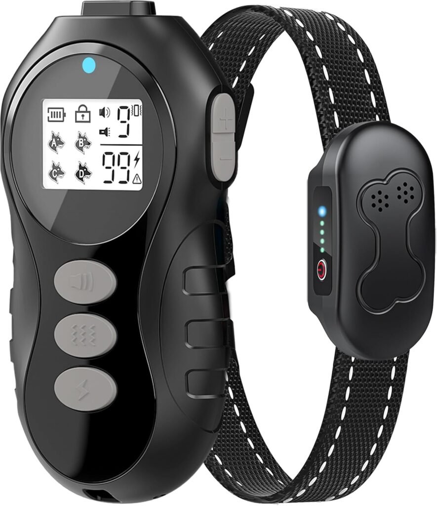 Dog Shock Collar with Remote Control for Dogs 10–120lbs, IPX7 Waterproof Dog Training Collar with Security Lock, Safe Training Modes, Rechargeable Long Battery Life for Small Medium Large Dogs Blk Dog Shock Collar with Remote Control for Dogs 10–120lbs, IPX7 Waterproof Dog Training Collar with Security Lock, Safe Training Modes, Rechargeable Long Battery Life for Small Medium Large Dogs Blk