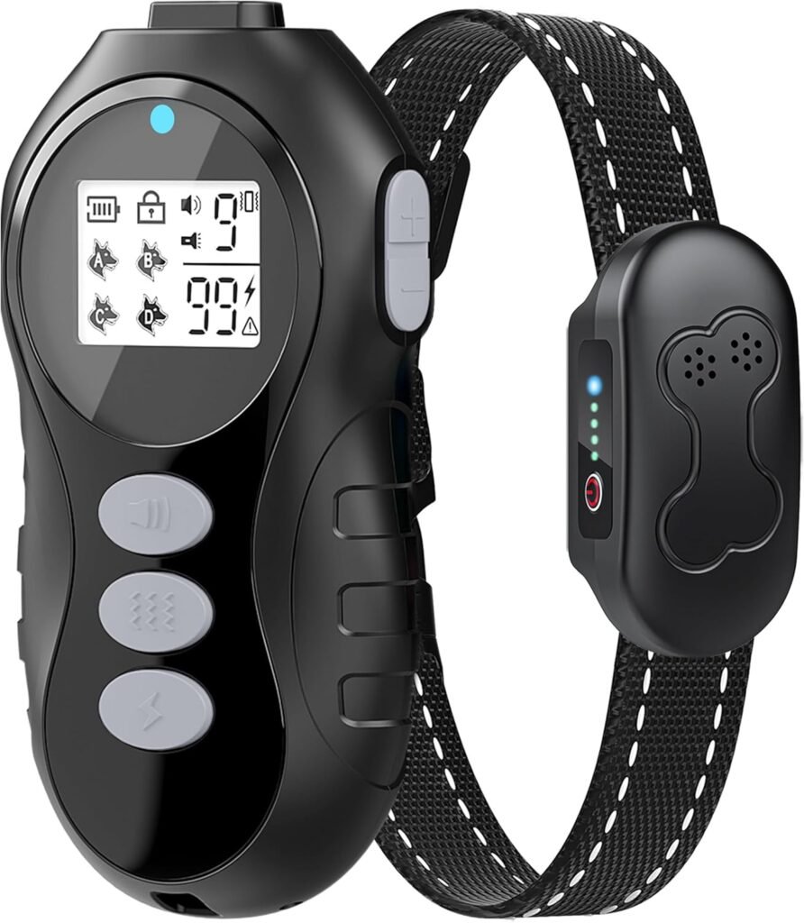 Dog Shock Collar with Remote Control for Dogs 10–120lbs, IPX7 Waterproof Dog Training Collar with Security Lock, Safe Training Modes, Rechargeable Long Battery Life for Small Medium Large Dogs Grey Dog Shock Collar with Remote Control for Dogs 10–120lbs, IPX7 Waterproof Dog Training Collar with Security Lock, Safe Training Modes, Rechargeable Long Battery Life for Small Medium Large Dogs Grey