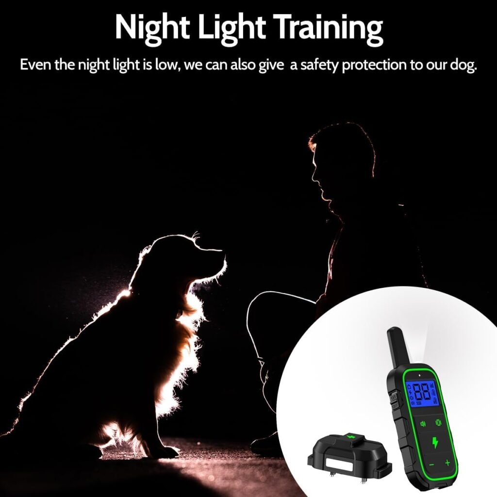 Dog Training Collar Electric Dog Collar with Training Modes and Rechargeable Remote Waterproof Range 3300Ft for Small Medium Large Dogs(Green) Dog Training Collar Electric Dog Collar with Training Modes and Rechargeable Remote Waterproof Range 3300Ft for Small Medium Large Dogs(Green)