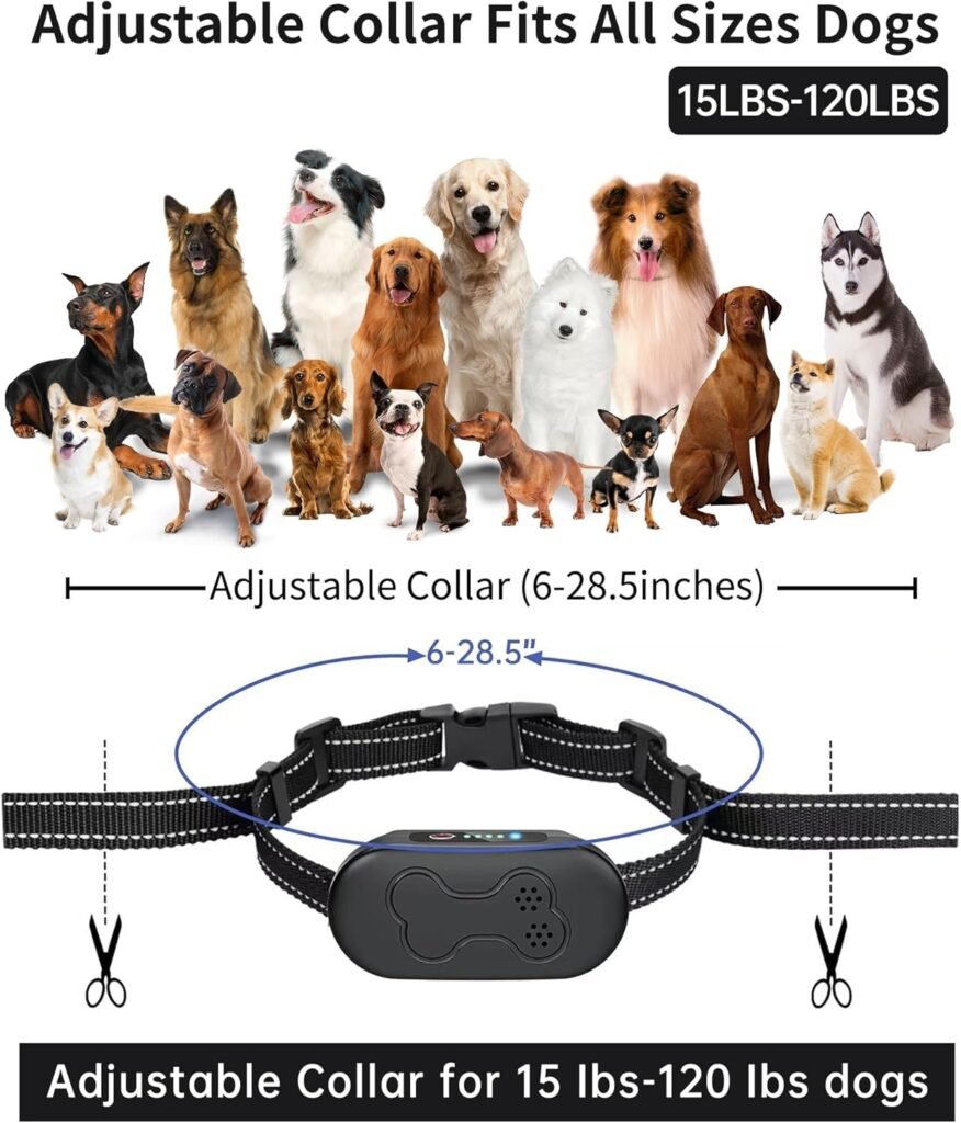 Dog Training Collar with Remote, Waterproof IPX7 E Collar for Dogs, Beep and Vibration Modes, Safe and Humane Training, 2000FT Range, Rechargeable, Fits Small Medium Large Dogs 15–120 lbs (Grey) Dog Training Collar with Remote, Waterproof IPX7 E Collar for Dogs, Beep and Vibration Modes, Safe and Humane Training, 2000FT Range, Rechargeable, Fits Small Medium Large Dogs 15–120 lbs (Grey)