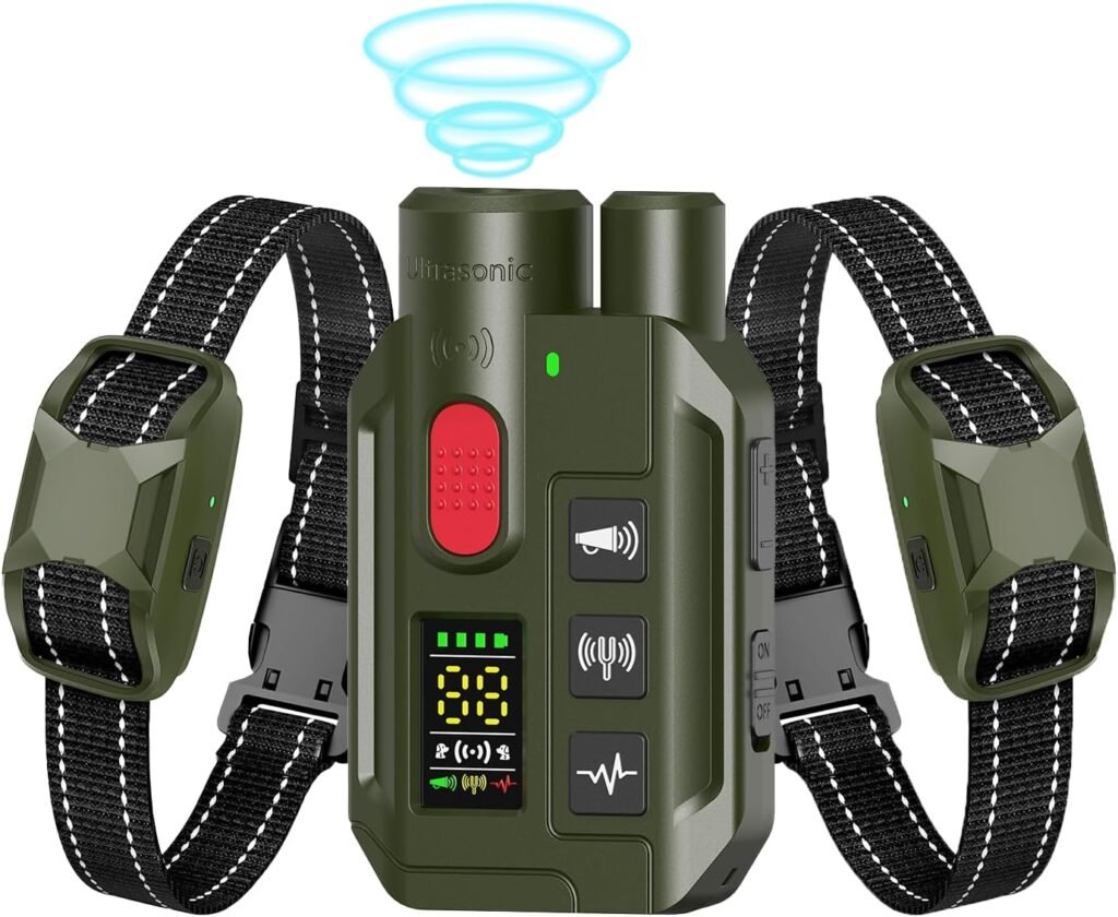 Dogs Training Collar with Remote 1968FT, IP67 Waterproof Rechargeable Collar with Training Modes (BeepVibration but Fully Safe for Pets) for Small Medium Large Dogs (Pack of 2)