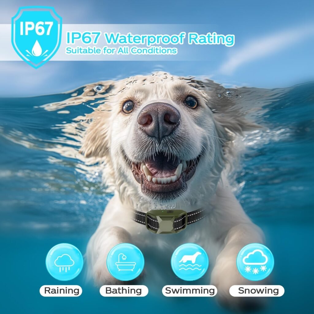 Dogs Training Collar with Remote 1968FT, IP67 Waterproof Rechargeable Collar with Training Modes (BeepVibration but Fully Safe for Pets) for Small Medium Large Dogs (Pack of 2)