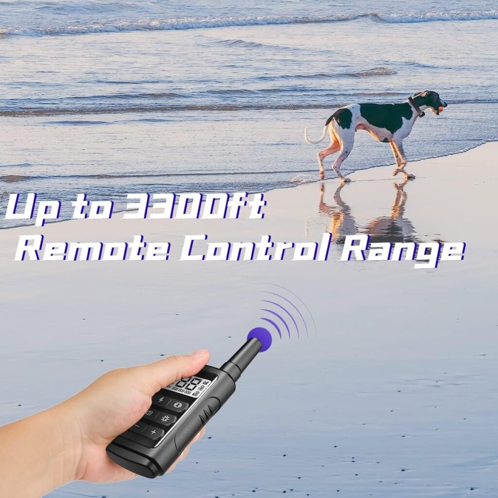 Electronic Training Collar Dog Collar with 3300Ft Remote Range Training Modes Rechargable IPX7 Waterproof Electric Dog Collar with Remote for Large Medium Small Dogs