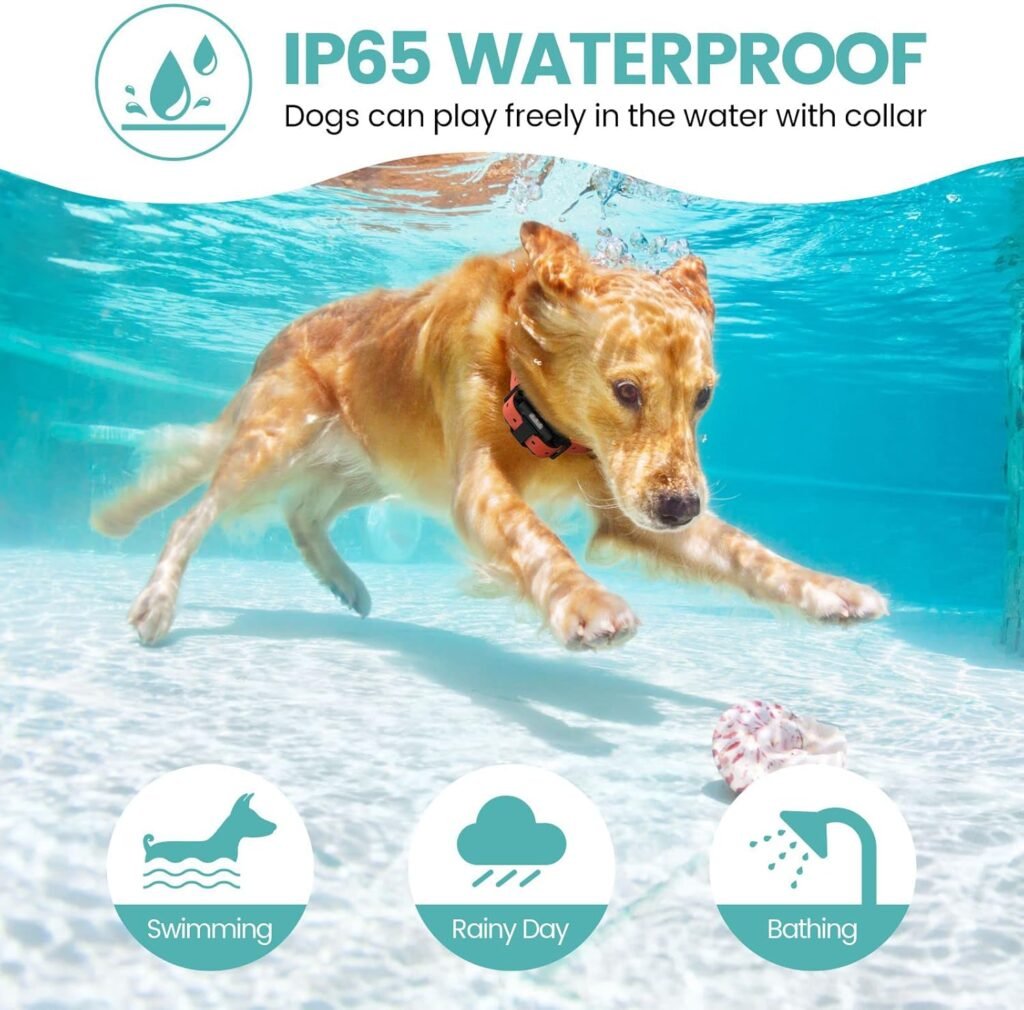 F-color Dog Shock Collar Pack - Dog Training Collar with Remote IP65 Waterproof E Collar for Dogs Training with Light Shock Vibrate and Beep Collars for Small Medium Large Beeds F-color Dog Shock Collar Pack - Dog Training Collar with Remote IP65 Waterproof E Collar for Dogs Training with Light Shock Vibrate and Beep Collars for Small Medium Large Beeds
