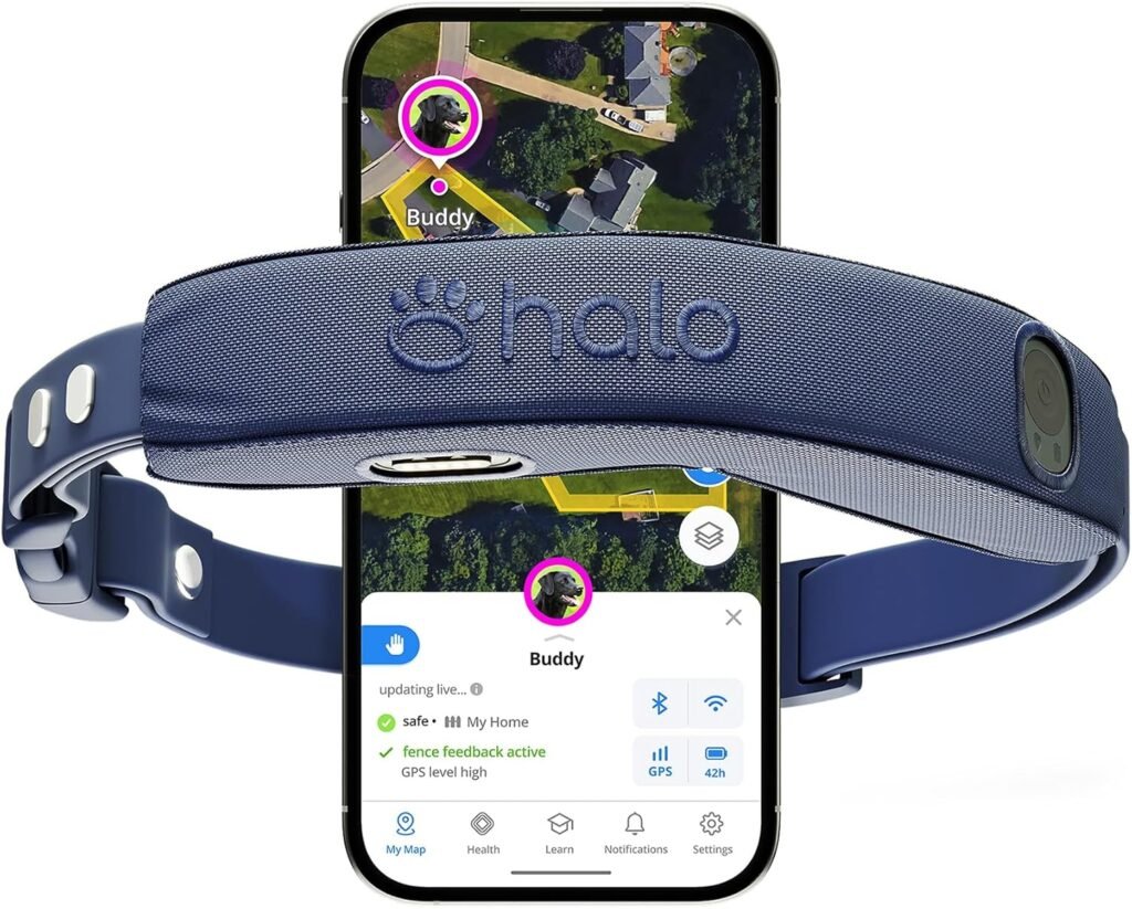 Halo Collar Wireless Dog Fence GPS Dog Collar, Keep Your Dog Safely Contained Outdoors with App-Controlled Boundaries and Real-Time Tracking, One Size, Midnight Halo Collar Wireless Dog Fence GPS Dog Collar, Keep Your Dog Safely Contained Outdoors with App-Controlled Boundaries and Real-Time Tracking, One Size, Midnight