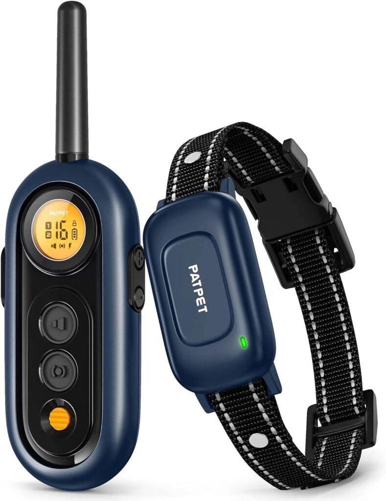 PATPET Dog Shock Collar for Medium Dogs- Dog Training Collar with Remote, Shock Collar for Small Dogs 10-100lbs, Rechargeable IPX7 Waterproof with Beep Vibration Shock Modes