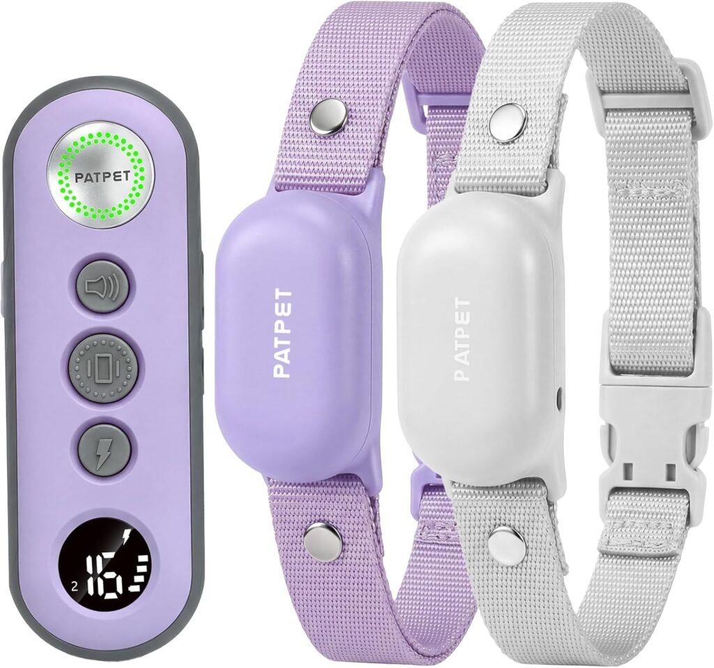 PATPET Dog Training Collar - Dog Shock Collar with Remote Control 4000FT IPX7 Waterproof Rechargeable Shock Collar for Dogs Small Medium Large, Training Modes (Beep/Vibration/Shock) E-Collar
