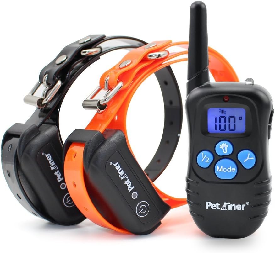 Petrainer Training Collar for Dogs - Waterproof Rechargeable Dog Training E-Collar with Safe Correction Remote Training Modes, Static, Vibration, Beep for Dogs Small, Medium, Large