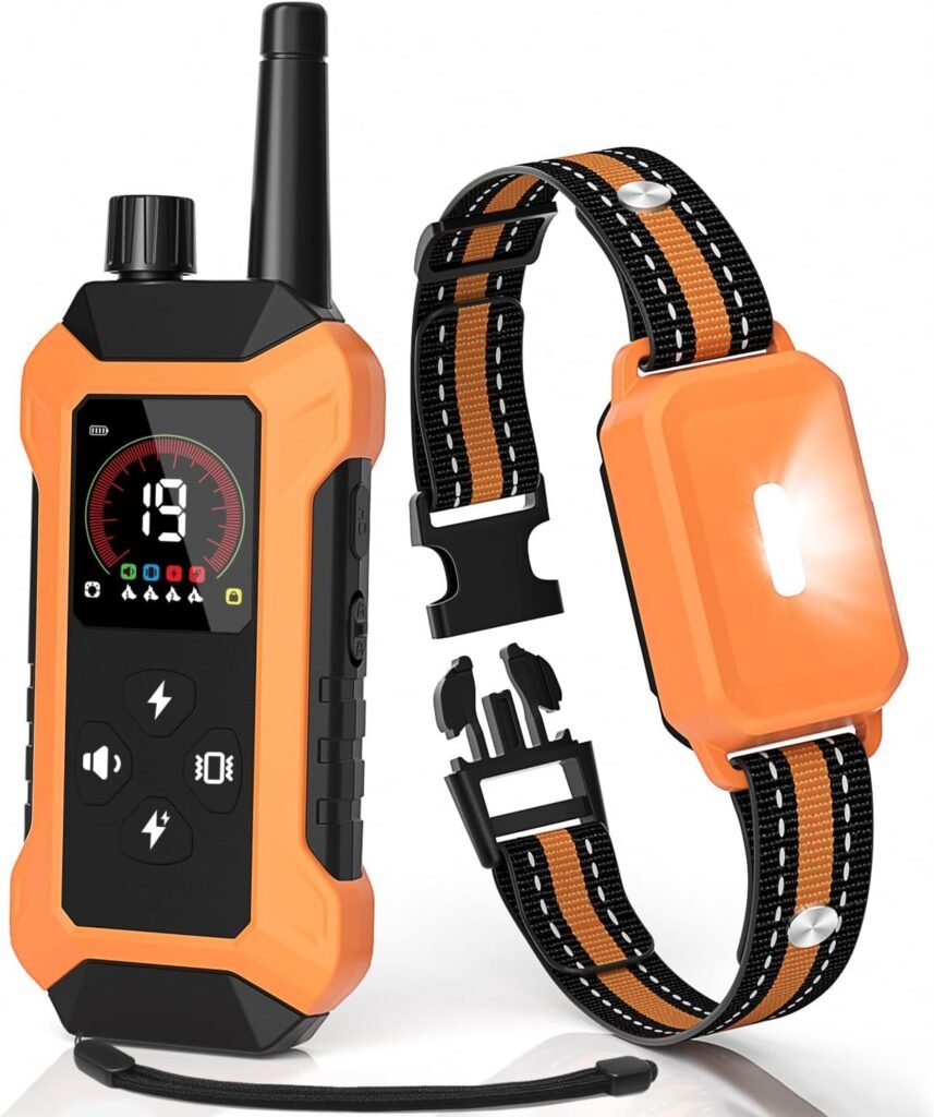 Shock Collar for Dogs Pack (5–150Lbs), 4400FT Waterproof Dog Training Collar with Remote Control Training Modes Rechargeable Electric Dog Collar with Light, E Collars for Small Medium Large Dogs