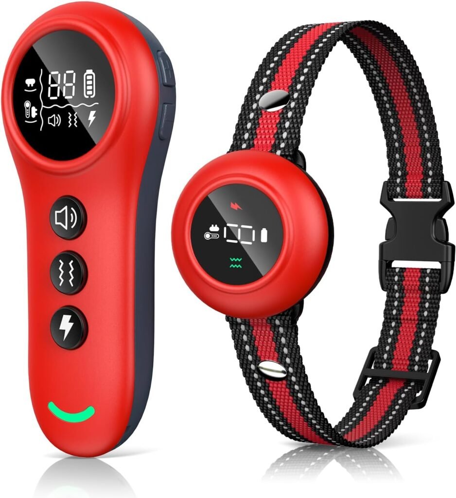 XDX 2-in-1 Dog Shock Collar  Bark Collar – 3300FT Dog Training Collar with Remote, Automatic Anti-Barking, Adjustable Sensitivity Levels, IP67 Waterproof E-Collar for Small Medium Large Dogs